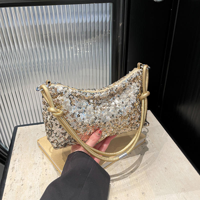 SpakLuxe Shoulder Bag - Gold Sequin
