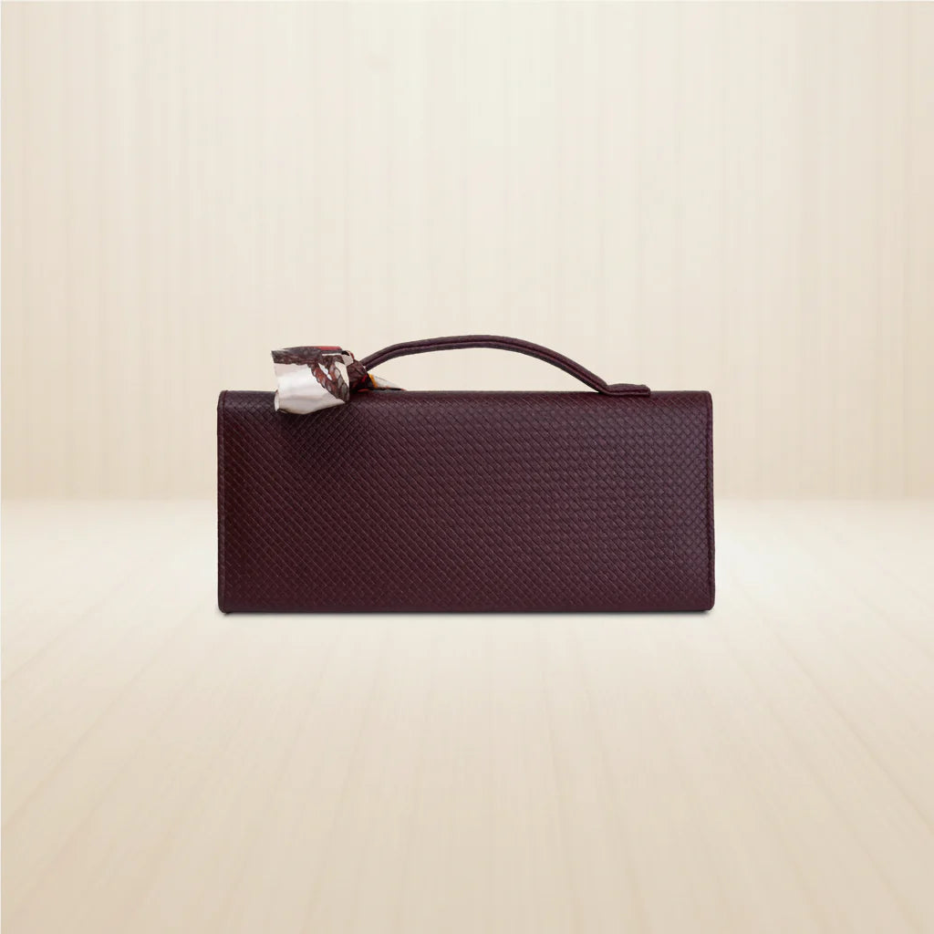 Élan Noir Maroon Hand Bag