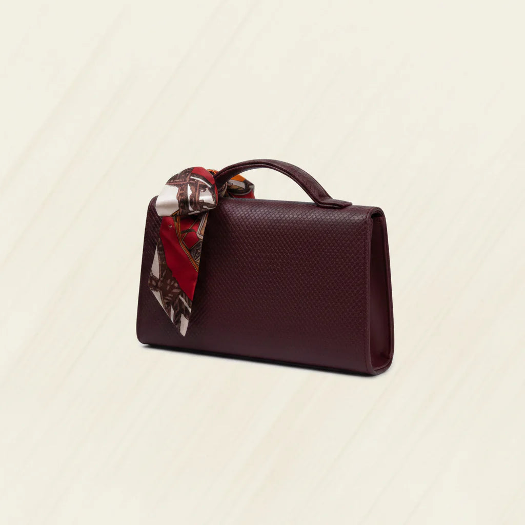 Élan Noir Maroon Hand Bag